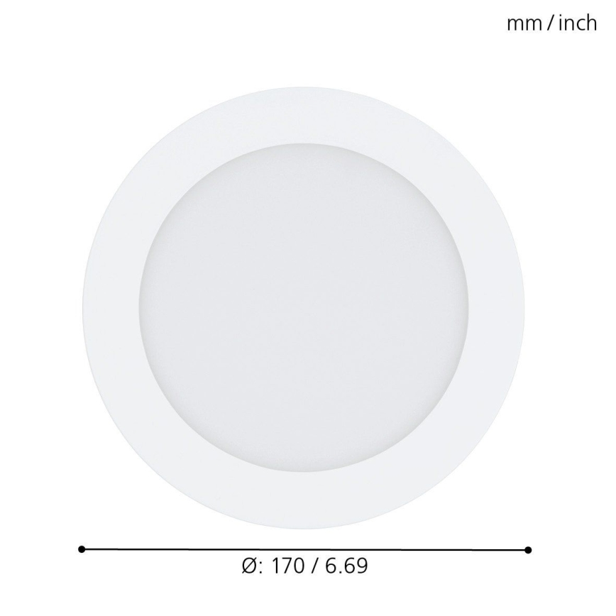 Eglo - LED RGB ar regulējamu spilgtumu iebūvējamais griestu gaismeklis FUEVA-C LED/10,5W/230V Ø 17 cm