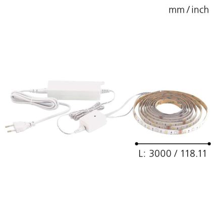Eglo - LED RGB josla 3m STRIPE-C LED-RGB/11,4W/230V