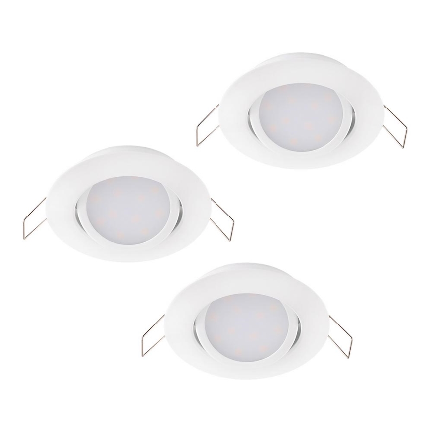 Eglo 32805 - KOMPLEKTS 3x LED iebūvējams griestu gaismeklis MUNIZ 3xLED/6W/230V