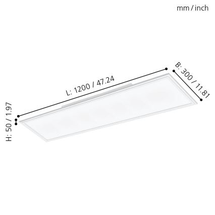 Eglo - LED Virsapmetuma panelis SALOBRENA LED/33W/230V