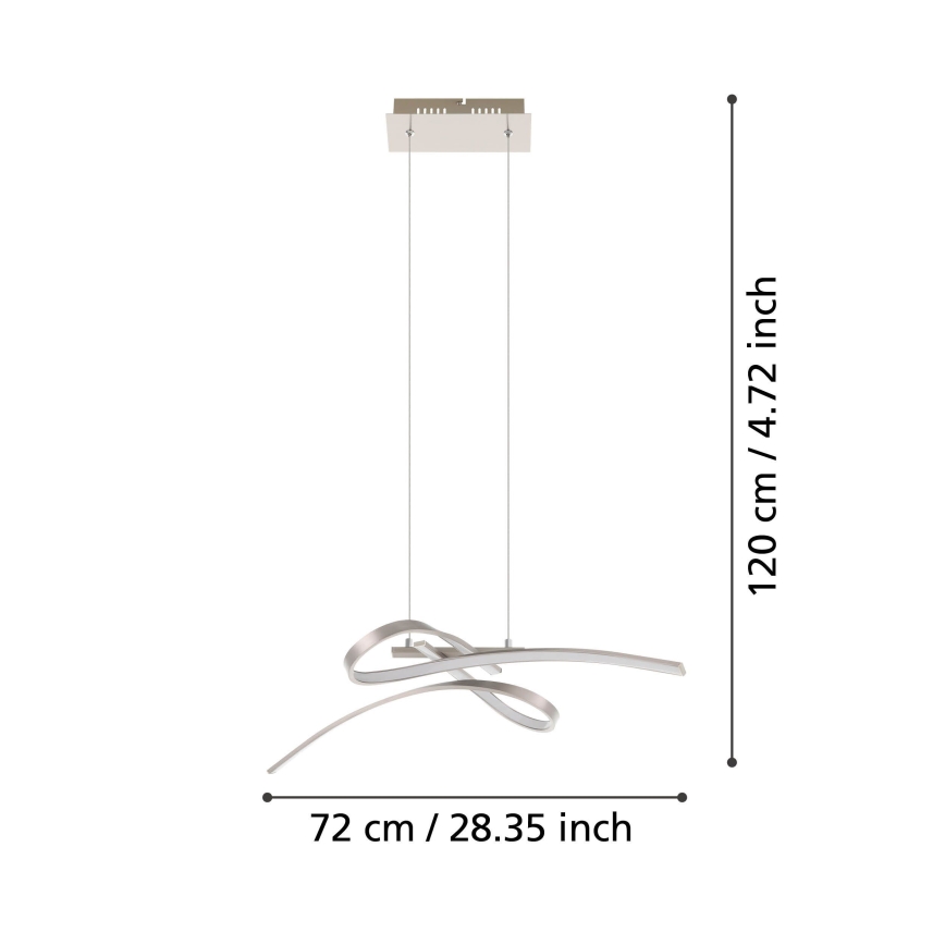 Eglo 32853 - LED pakaramā lampa uz kabeļa SYMPHONIE LED/18,9W/230V