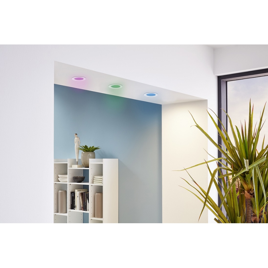 Eglo - Komplekts 3x LED RGB dimmējami iebūvējami griestu gaismekļi FUEVA-C 1xLED/3W/230V Ø 8,5 cm