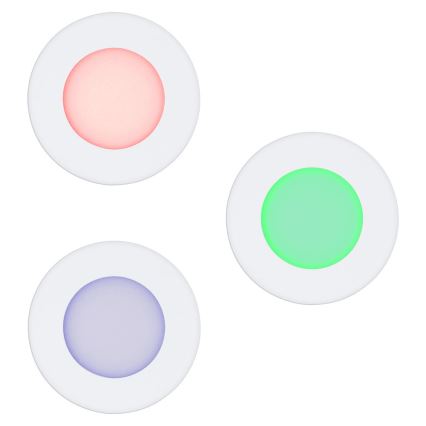 Eglo - Komplekts 3x LED RGB dimmējami iebūvējamie griestu gaismekļi FUEVA-C LED/3W/230V Ø 8,5 cm