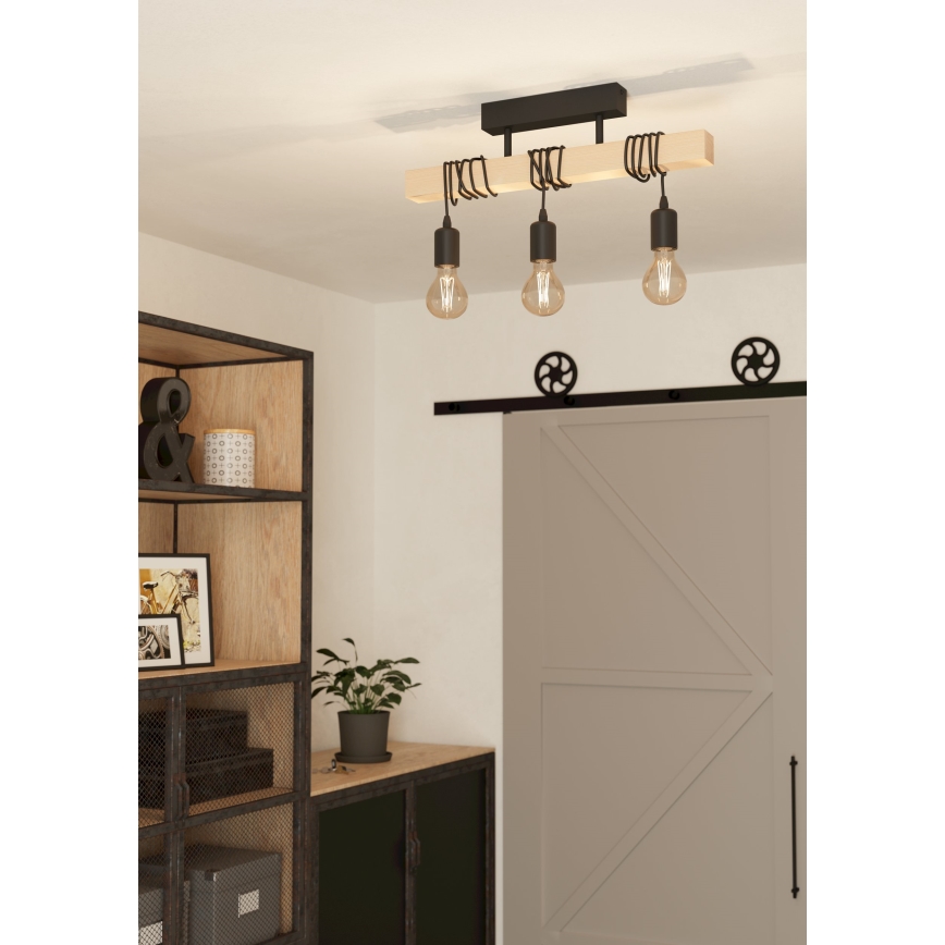 Eglo - Pieliekama lustra TOWNSHEND 3xE27/60W/230V
