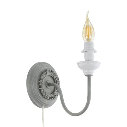 Eglo 33003 - Sienas lampa 1xE14/40W/230V pelēka