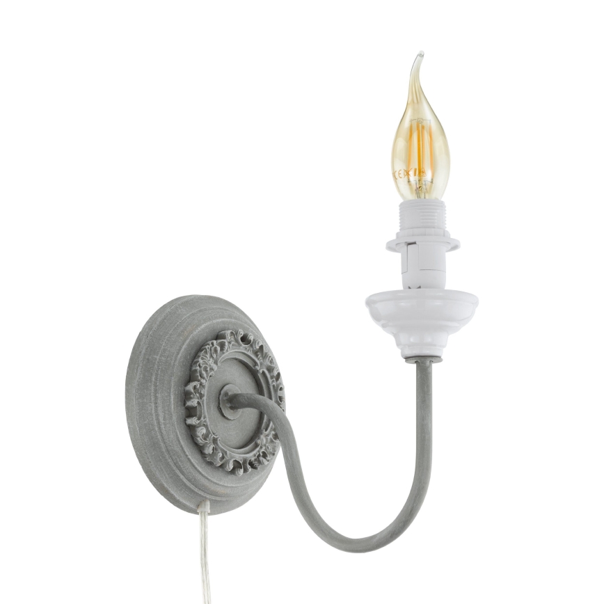 Eglo 33003 - Sienas lampa 1xE14/40W/230V pelēka