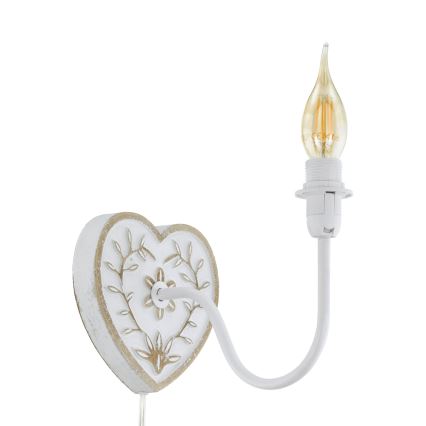 Eglo 33004 - Sienas lampa 1xE14/40W/230V balta/patina