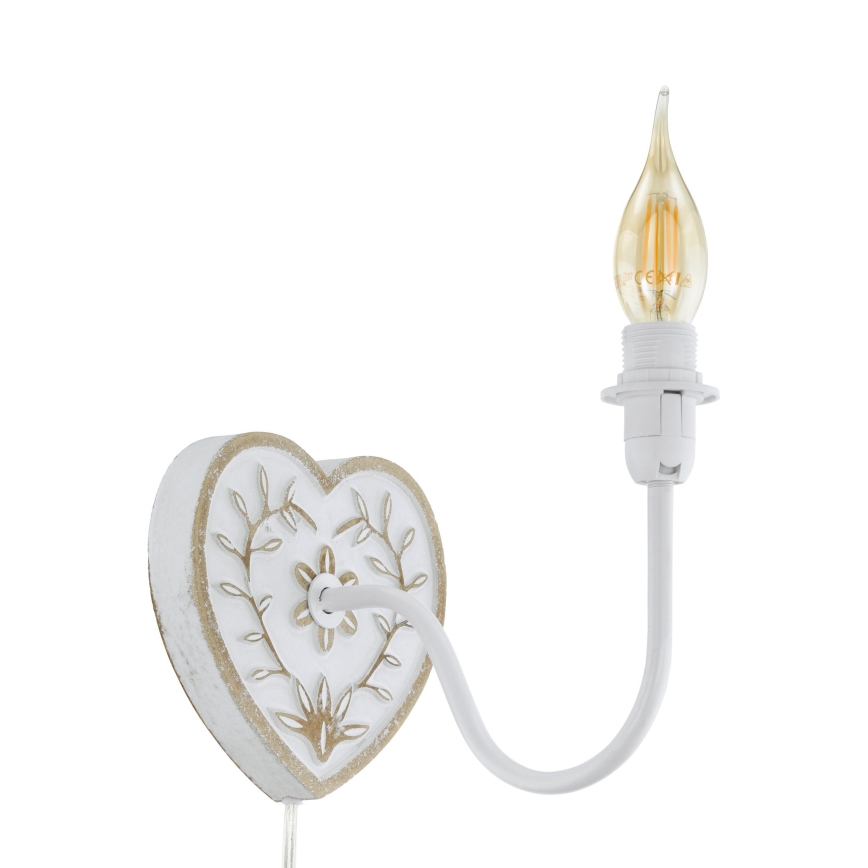 Eglo 33004 - Sienas lampa 1xE14/40W/230V balta/patina