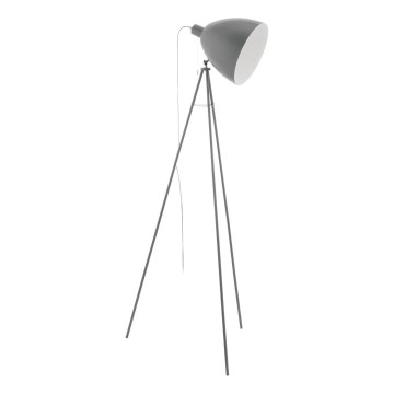 Eglo 33095 - Grīdas lampa DUNDEE 1xE27/60W/230V pelēka