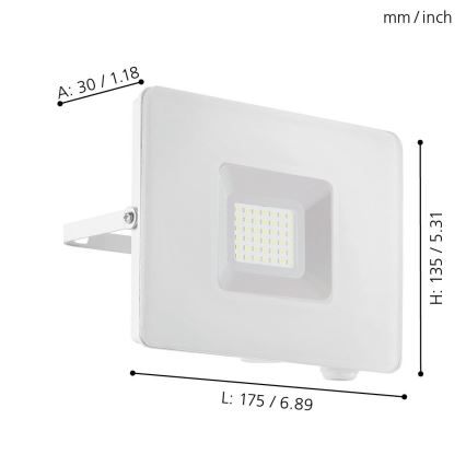 Eglo - LED plūdu gaismeklis LED/30W/230V IP65