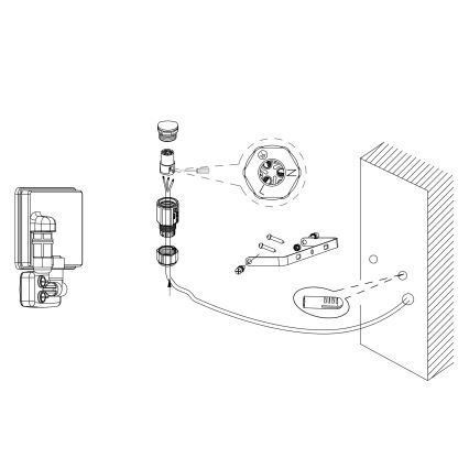 Eglo - LED plūdu gaismeklis ar sensoru LED/50W/230V IP44