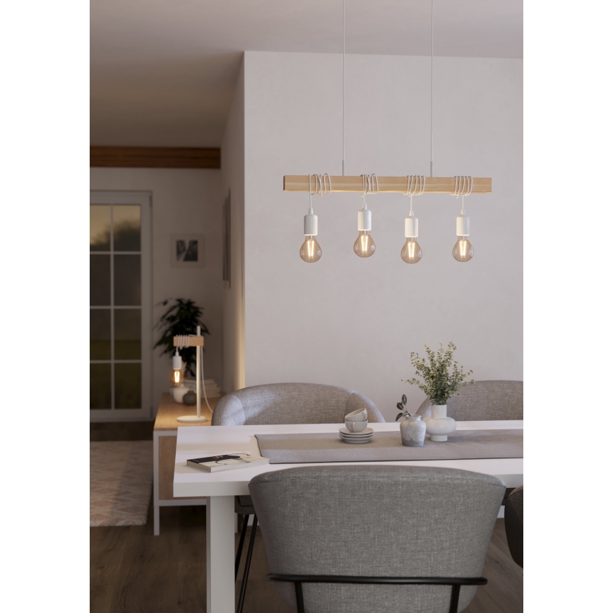 Eglo - Lustra ar auklu TOWNSHEND 4xE27/60W/230V