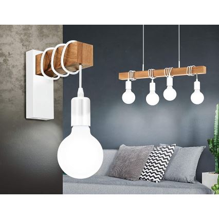 Eglo - Lustra ar auklu TOWNSHEND 4xE27/60W/230V