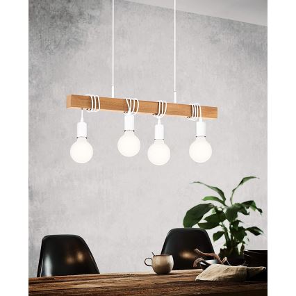 Eglo - Lustra ar auklu TOWNSHEND 4xE27/60W/230V