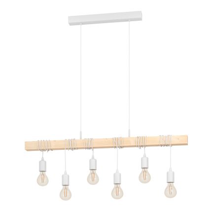 Eglo - Lustra ar auklu TOWNSHEND 6xE27/60W/230V