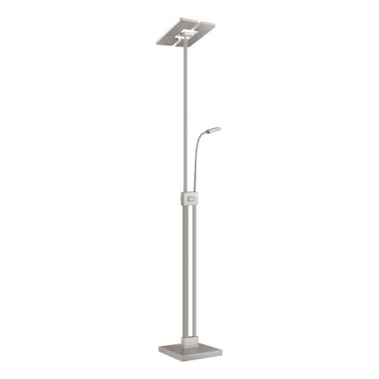 Eglo 33182 - LED Aptumšojama grīdas stāvlampa SOLANO 1xLED/26W/230V +1xLED/3,2W 3000K matēts hroms