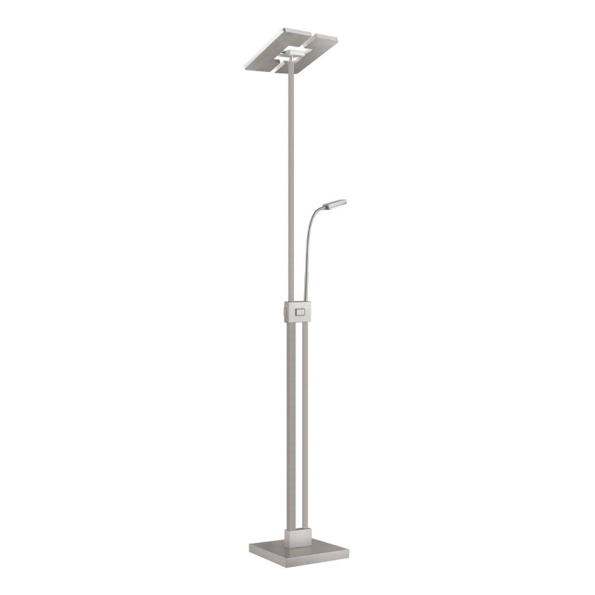 Eglo 33182 - LED Aptumšojama grīdas stāvlampa SOLANO 1xLED/26W/230V +1xLED/3,2W 3000K matēts hroms