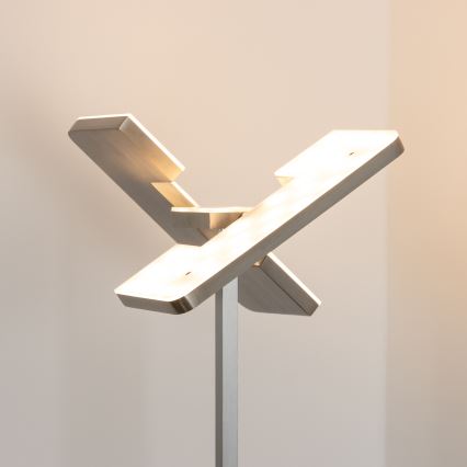 Eglo 33182 - LED Aptumšojama grīdas stāvlampa SOLANO 1xLED/26W/230V +1xLED/3,2W 3000K matēts hroms