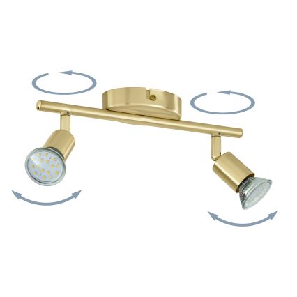 Eglo - LED Starmetis 2xGU10/2,8W/230V 3000K zelta