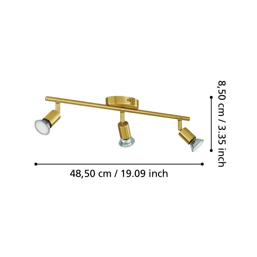 Eglo - LED Starmetis 3xGU10/2,8W/230V 3000K zelta