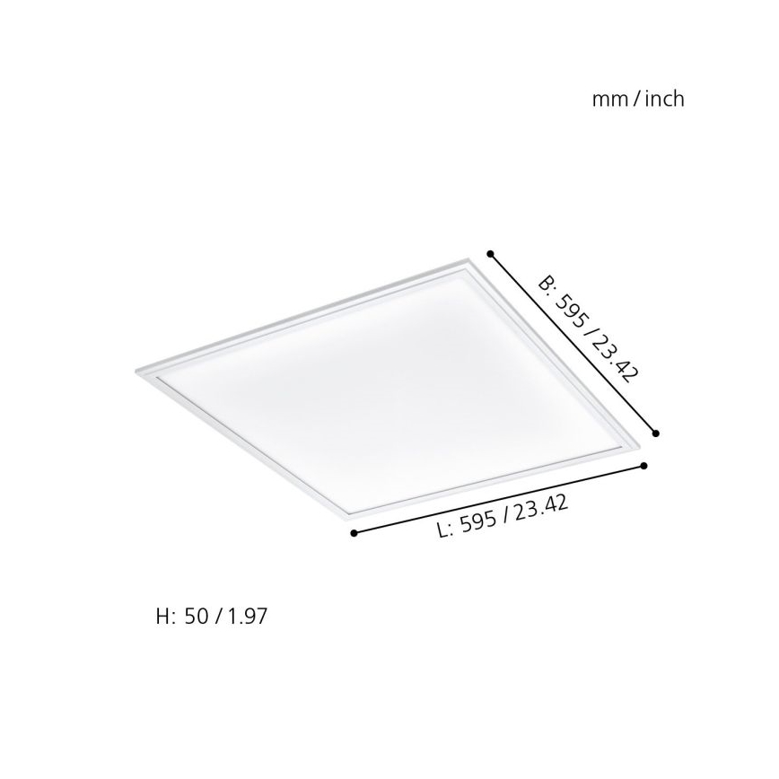 Eglo 33204 - LED RGBW Aptumšojama lampa SALOBRENA-C LED/34W/230V 2700-6500K + tālvadības pults