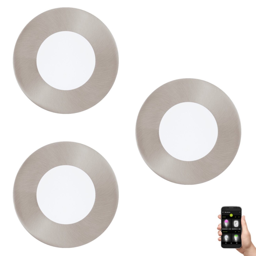 Eglo 33216 - Komplekts 3x LED RGBW aptumšojami iebūvējami griestu gaismekļi FUEVA-C LED/3W/230V Ø 8,5 cm