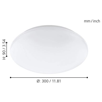 Eglo 33219 - LED RGBW regulējama griestu lampa GIRON-C LED/17W/230V Ø 30 cm balta