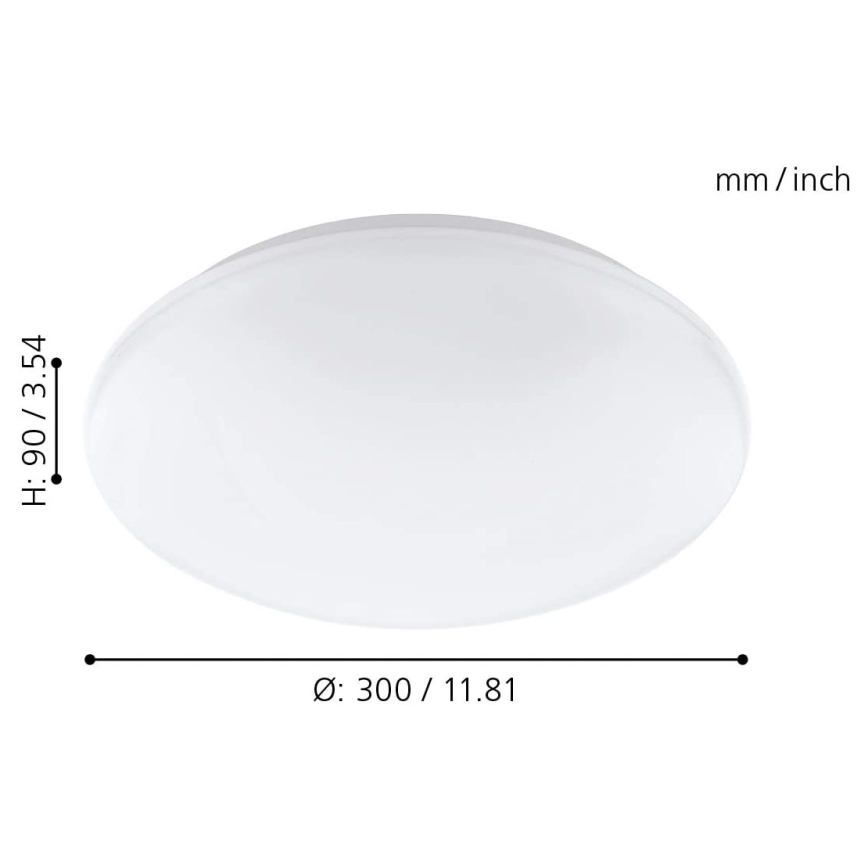 Eglo 33219 - LED RGBW regulējama griestu lampa GIRON-C LED/17W/230V Ø 30 cm balta