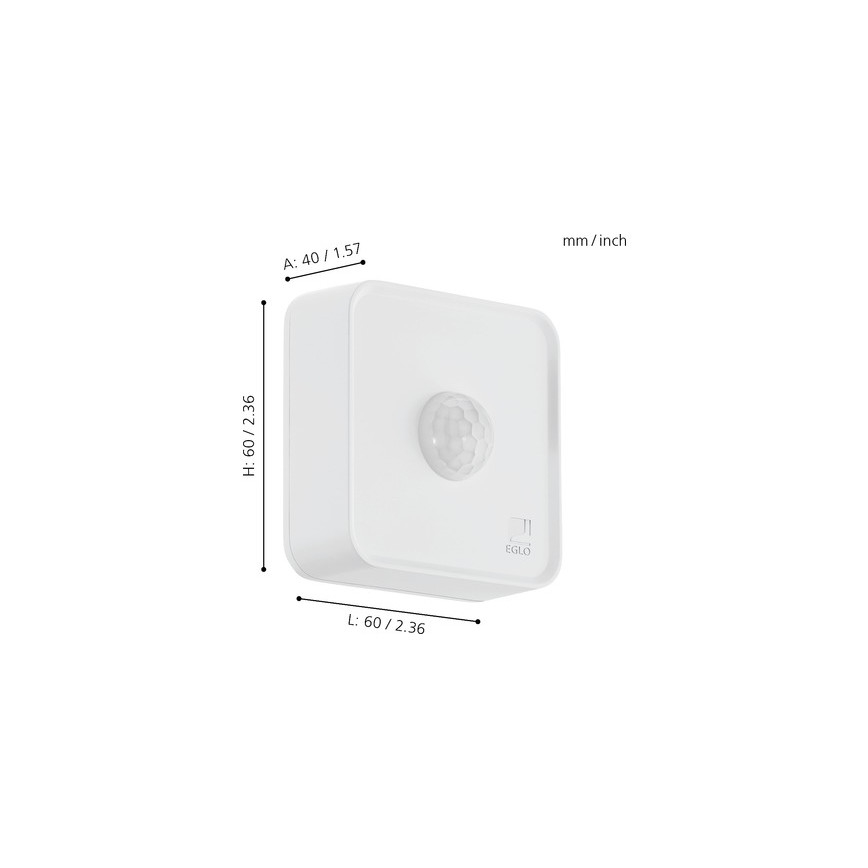 Eglo 33236 - Āra kustības un krēslas sensors CONNECT SENSOR 3xAA 12 m balts IP44