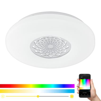 Eglo 33248 - LED RGBW dimējama griestu lampa CAPASSO-C LED/17W/230V 2700-6500K Ø 34 cm