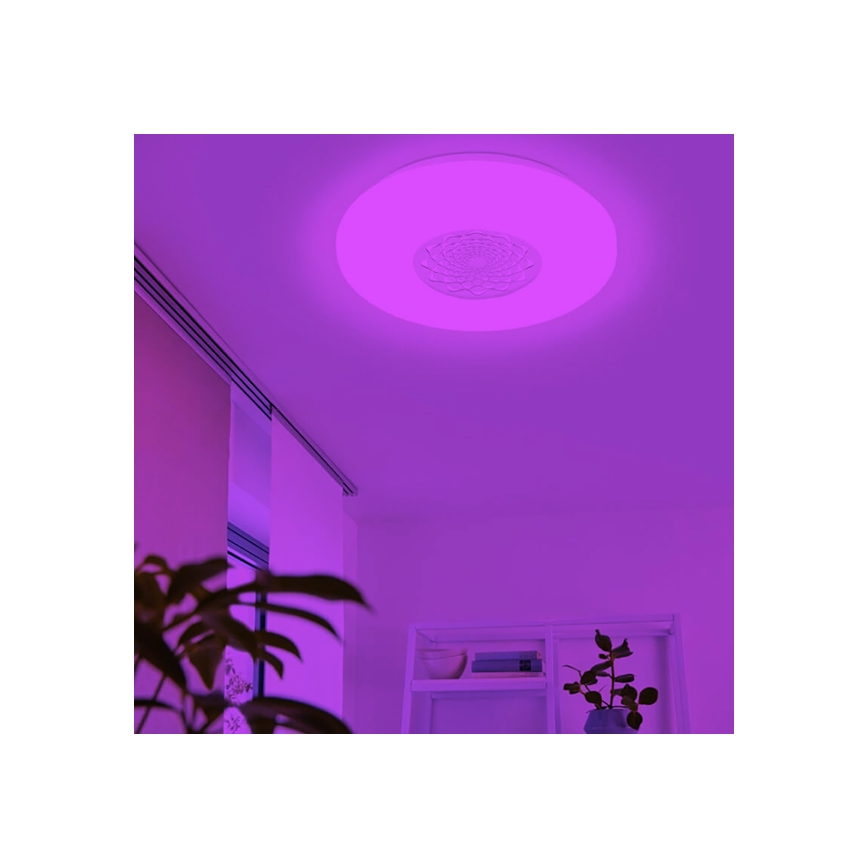 Eglo 33248 - LED RGBW dimējama griestu lampa CAPASSO-C LED/17W/230V 2700-6500K Ø 34 cm