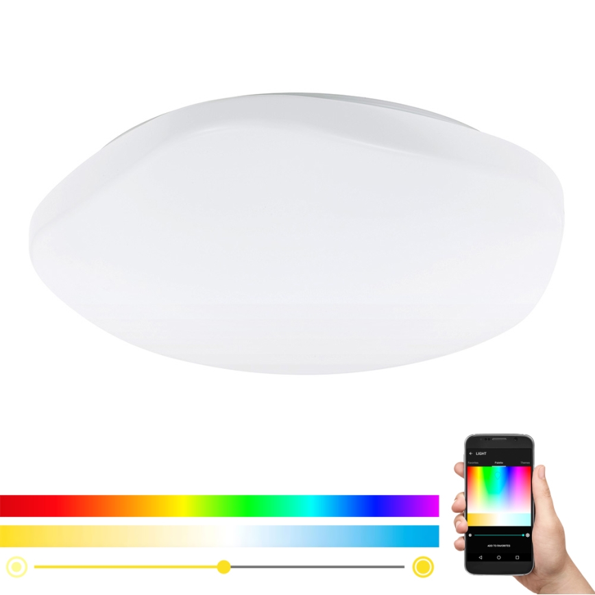 Eglo 33272 - LED RGBW Aptumšojama griestu lampa TOTARI-C LED/34W/230V 2700-6500K balta + tālvadības pults