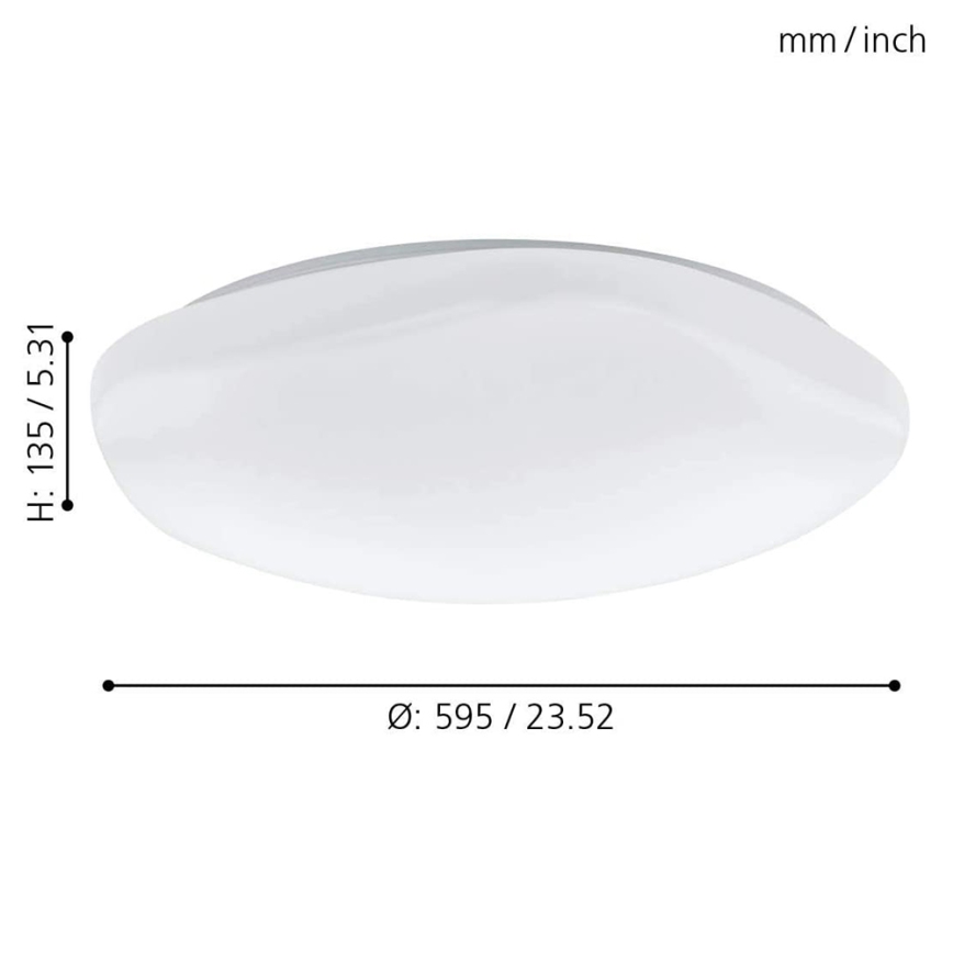Eglo 33272 - LED RGBW Aptumšojama griestu lampa TOTARI-C LED/34W/230V 2700-6500K balta + tālvadības pults