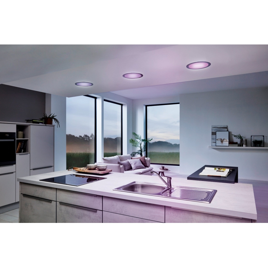 Eglo 33317 - LED RGBW Regulējams iebūvējamais griestu gaismeklis FUEVA-C LED/15,6W/230V 2700-6500K Ø 22,5 cm