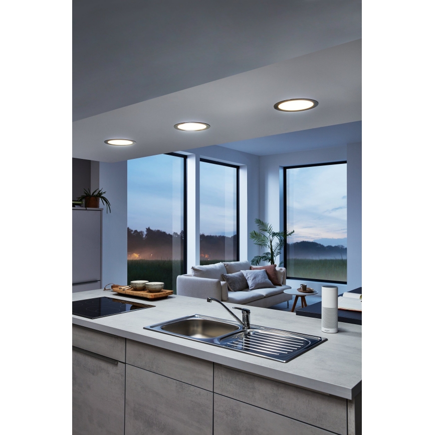 Eglo 33317 - LED RGBW Regulējams iebūvējamais griestu gaismeklis FUEVA-C LED/15,6W/230V 2700-6500K Ø 22,5 cm