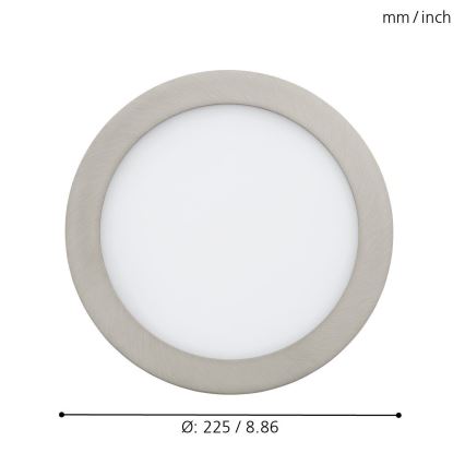 Eglo 33317 - LED RGBW Regulējams iebūvējamais griestu gaismeklis FUEVA-C LED/15,6W/230V 2700-6500K Ø 22,5 cm