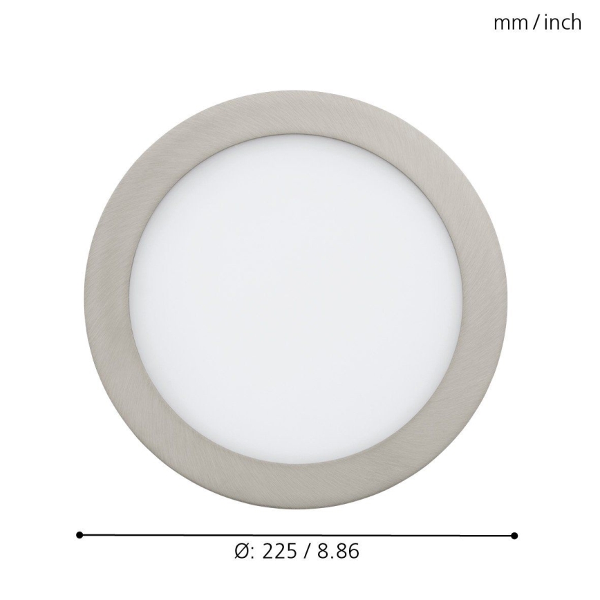 Eglo 33317 - LED RGBW Regulējams iebūvējamais griestu gaismeklis FUEVA-C LED/15,6W/230V 2700-6500K Ø 22,5 cm