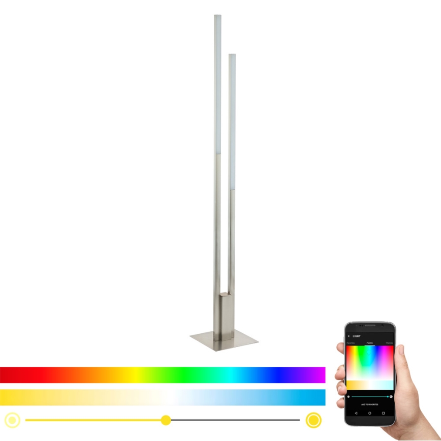 Eglo 33323 - LED RGBW regulējama stāvlampa FRAIOLI-C LED/34W/230V 2700-6500K matēts hroms