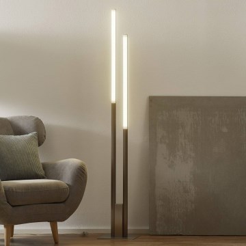 Eglo 33323 - LED RGBW Aptumšojama grīdas stāvlampa FRAIOLI-C 2xLED/17W/230V 2700-6500K matēts hroms