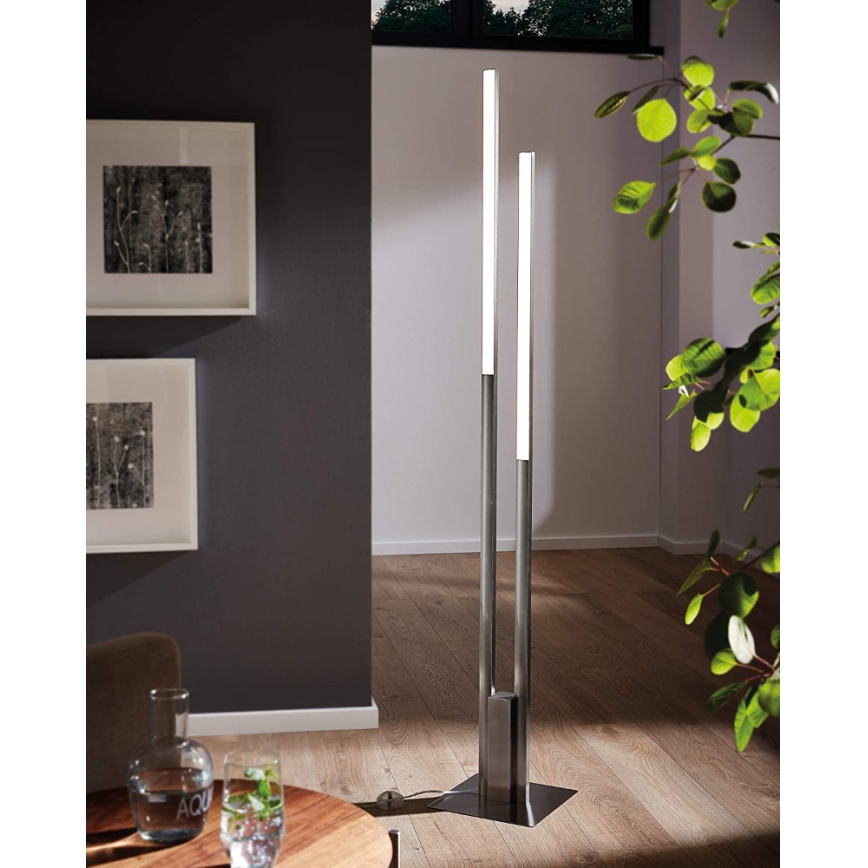 Eglo 33323 - LED RGBW Aptumšojama grīdas stāvlampa FRAIOLI-C 2xLED/17W/230V 2700-6500K matēts hroms