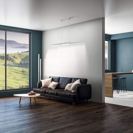 Eglo 33323 - LED RGBW regulējama stāvlampa FRAIOLI-C 2xLED/17W/230V 2700-6500K matēts hroms