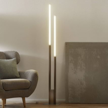 Eglo 33323 - LED RGBW regulējama stāvlampa FRAIOLI-C 2xLED/17W/230V 2700-6500K matēts hroms