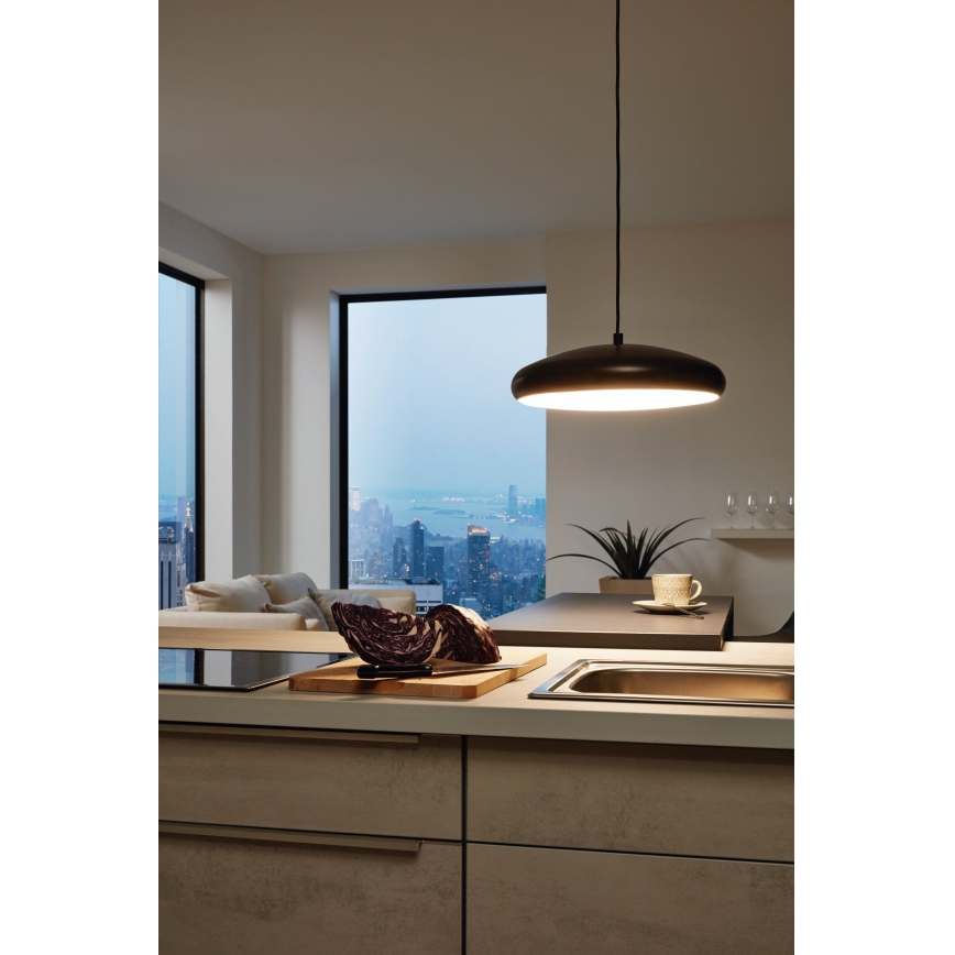 Eglo 33328 - LED RGBW Aptumšojuma lustra ar auklu RIODEVA-C LED/27W/230V 2700-6500K melna