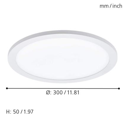Eglo 33341 - LED RGBW ar regulējamu spilgtumu griestu gaismeklis SARSINA-C LED/16W/230V 2700–6500K Ø 30 cm + tālvadības pults