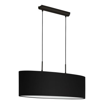 Eglo 33356 - Piekaramā lampa AMANI 2xE27/60W/230V melna
