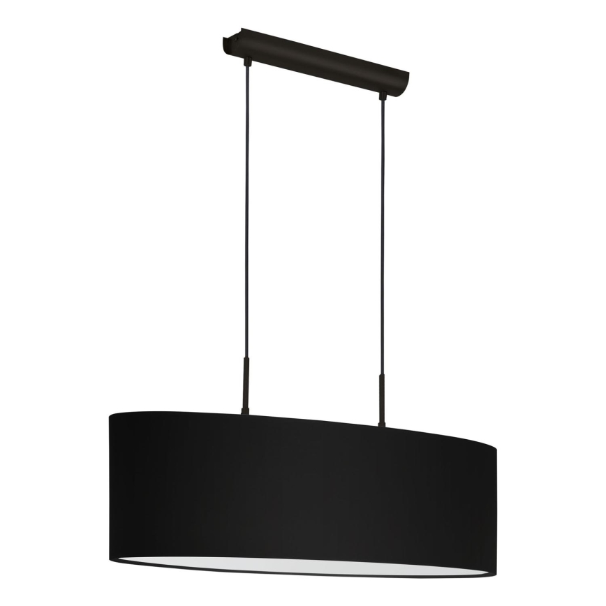 Eglo 33356 - Piekaramā lampa AMANI 2xE27/60W/230V melna