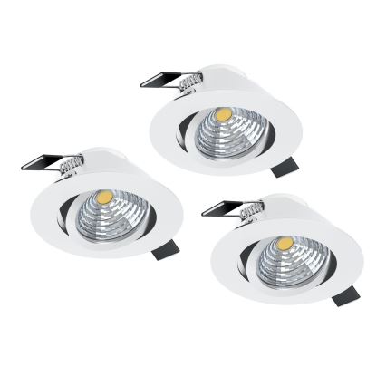 Eglo - KOMPLEKTS 3xLED Aptumšojama lampa 3xLED/6W/230V balta