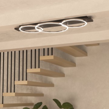 Eglo 33488 - LED griestu lampa BOYAL 2xLED/12W/230V + LED/12W melna