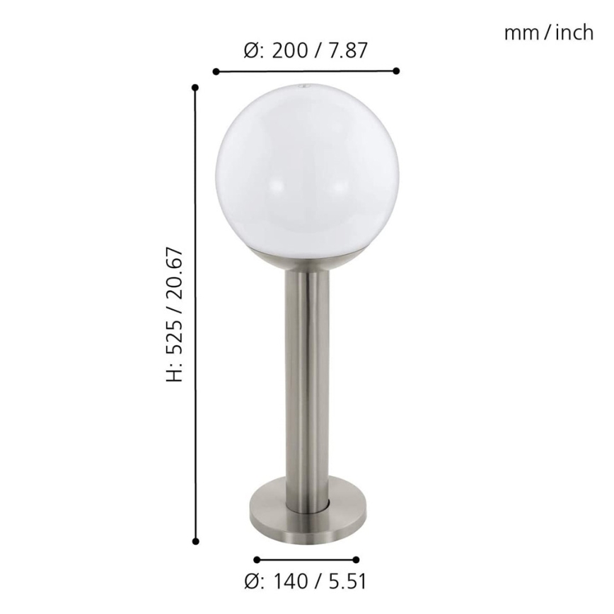 Eglo 33565 - LED regulējamā āra lampa NISIA-C 1xE27/9W/230V 525 mm IP44
