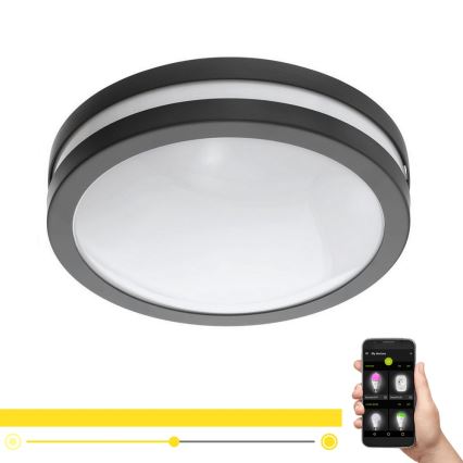 Eglo 33571 - LED Regulējams vannas istabas gaismeklis LOCANA-C LED/14W/230V IP44 melns